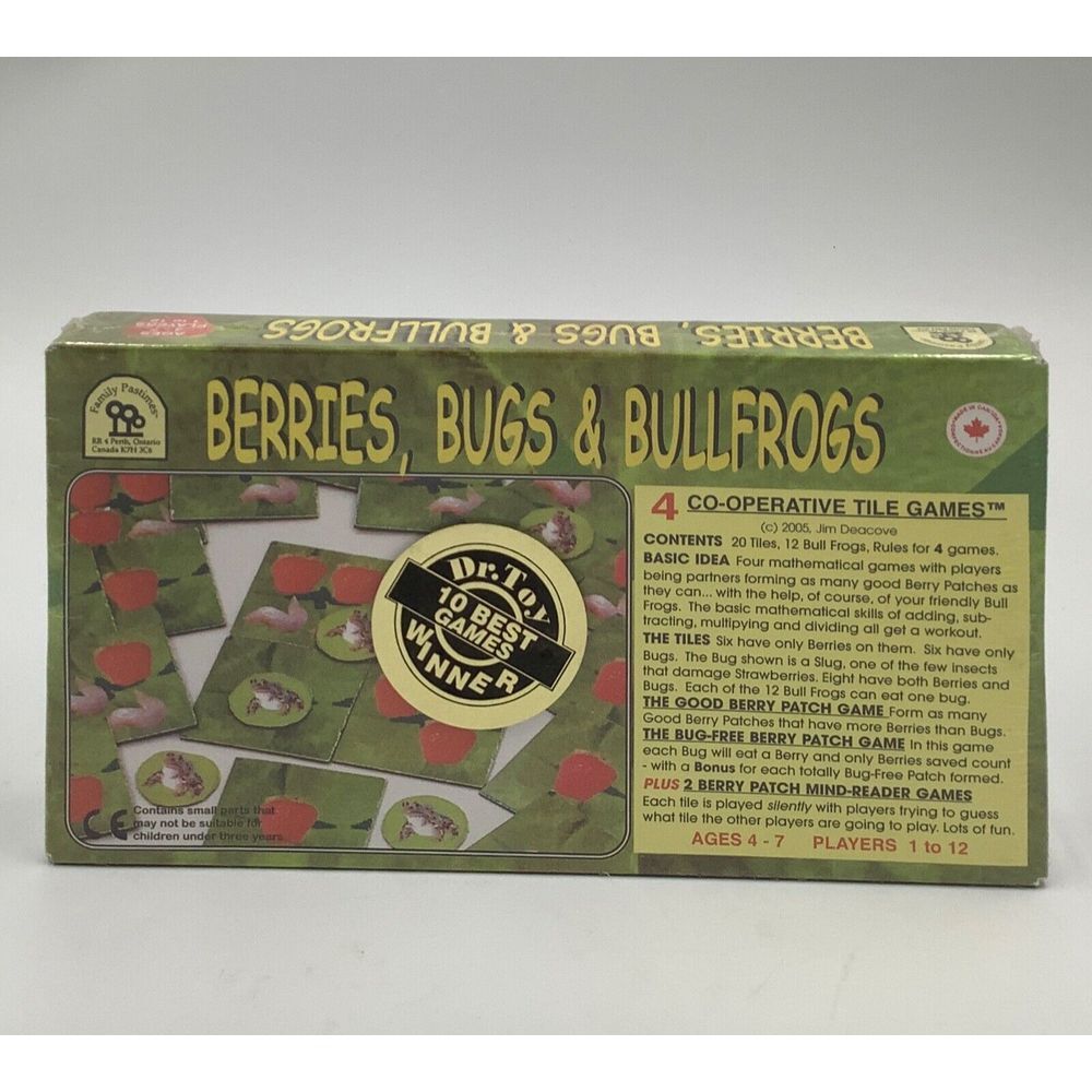 NEW Berries Bugs & Bullfrogs 4 Co-Operative Tile Games Dr. Toy‎ sealed new